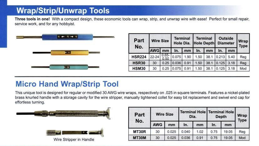 Micro Wire Wrapping : HR5030, HM7528, HM7530, UHD5075. Wrap/Strip Tool ...